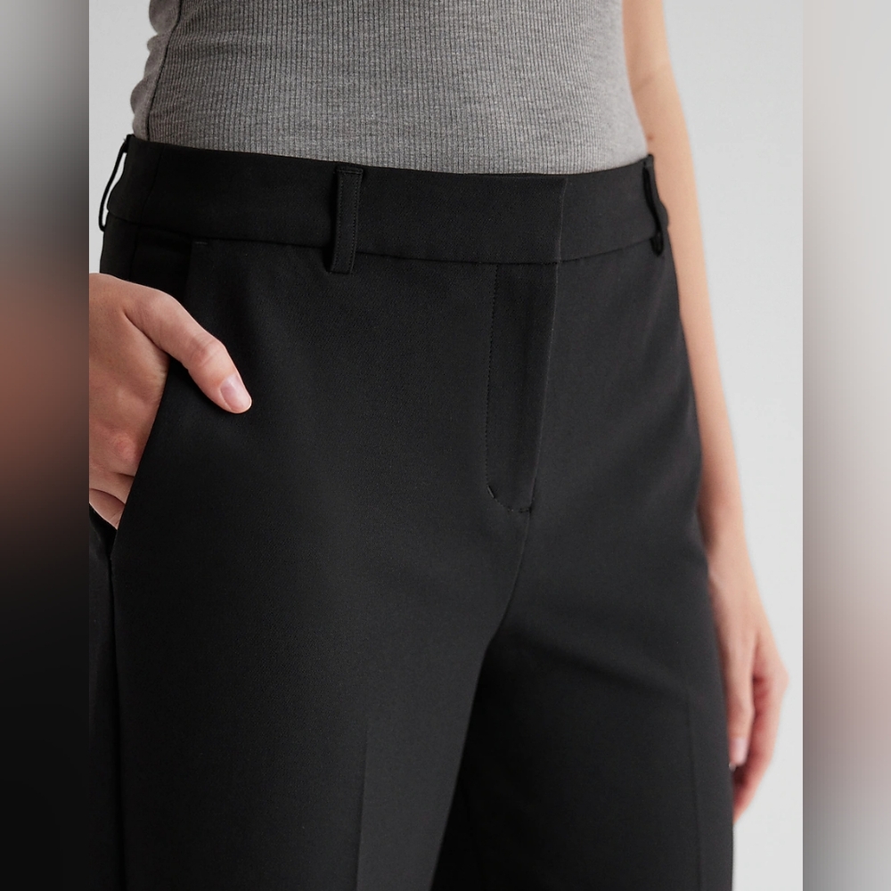 Express Editor Mid Rise Straight Ankle Pant - Picture 4 of 5